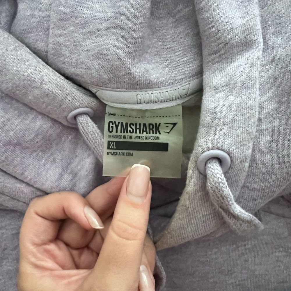 Gymshark Lavender Cropped Hoodie with Front Keyhole - Picture 2 of 5